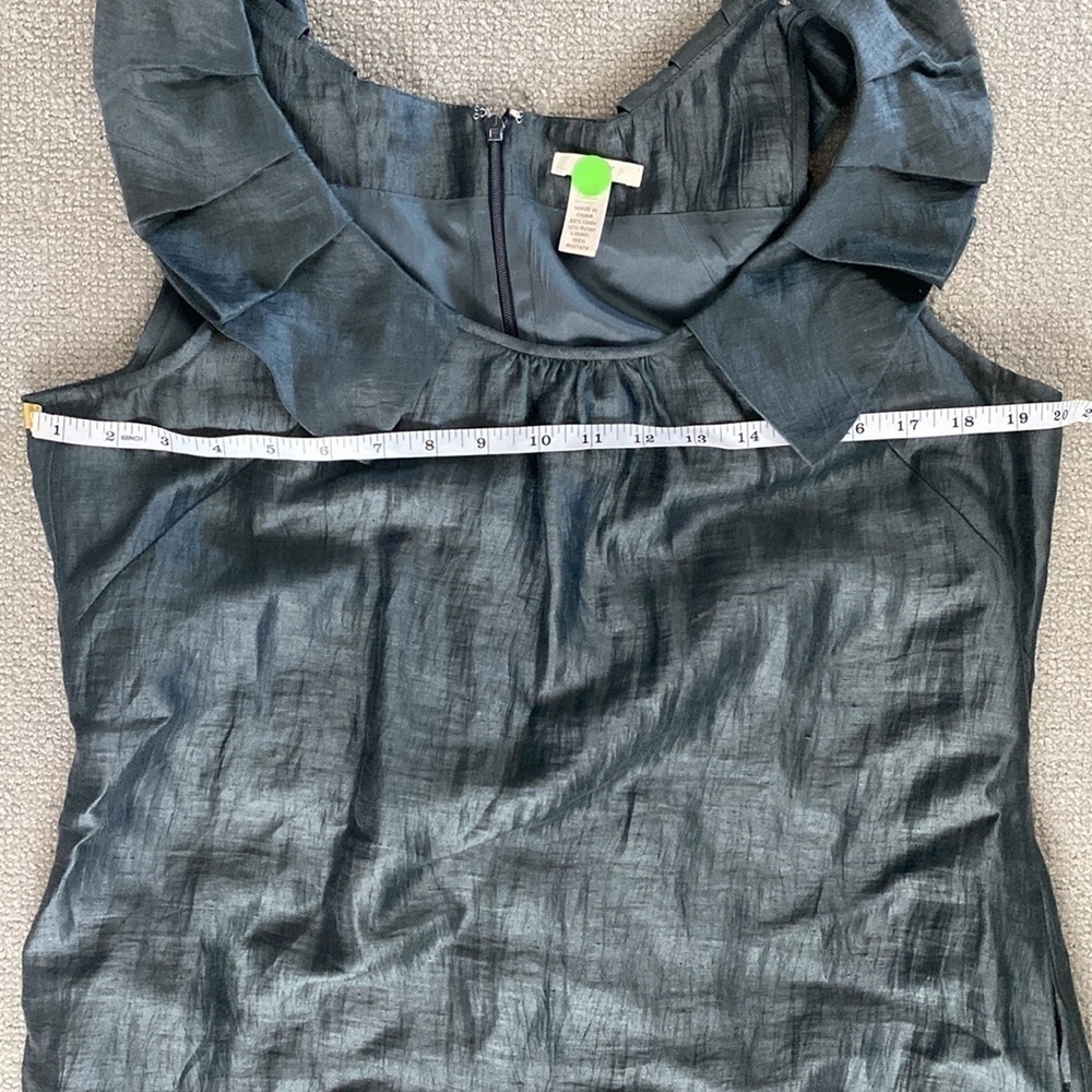 J.Crew Ruffle Linen-Blend Shift Dress | 14 - Picture 6 of 6